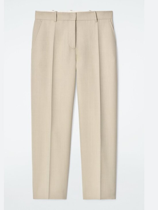 COS Pants - COS Latte Tan Wool Blend Slim Leg Trousers, size 6, NWT